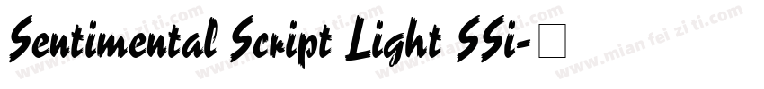 Sentimental Script Light SSi字体转换